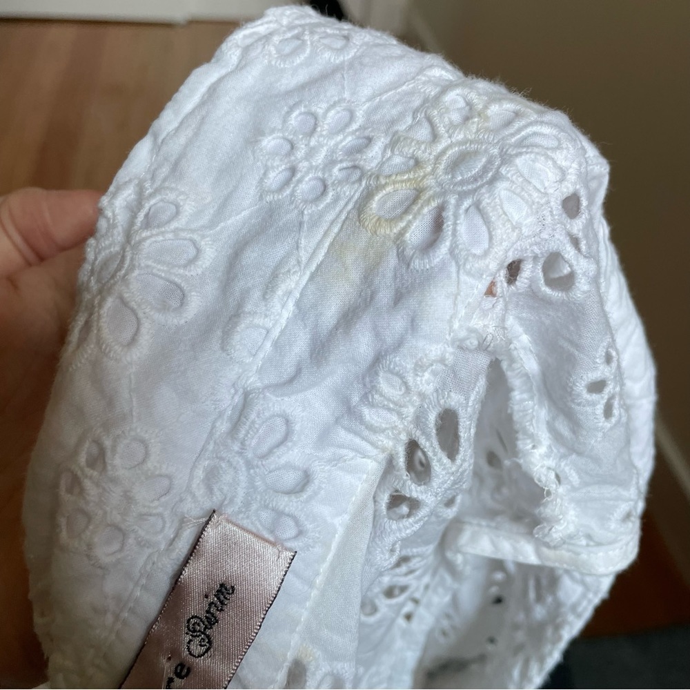 Nanette Lepore White Isola Eyelet Floral Cover Up Button Front Dress Size Small - Picture 11 of 13